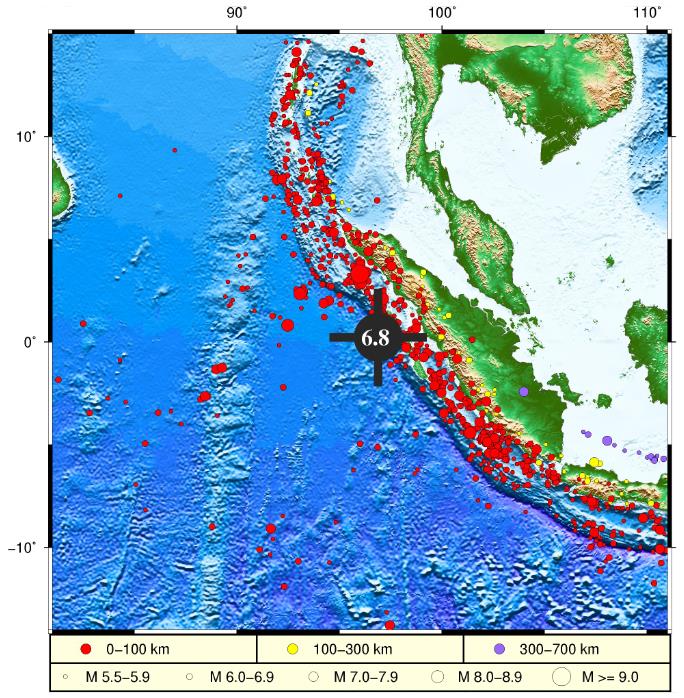 苏门答腊岛附近地震可能会引发海啸 不会对我国沿岸造成影响