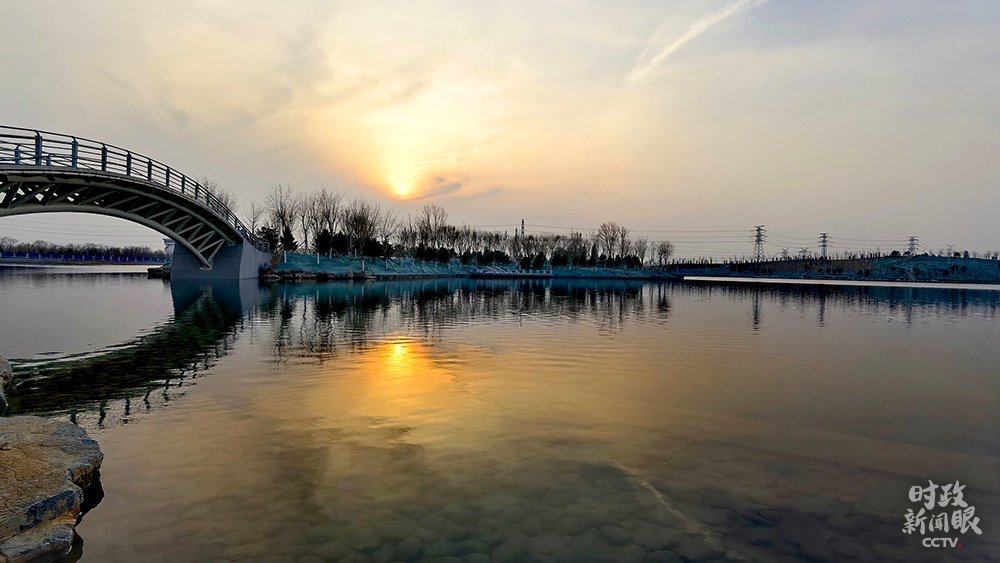 △2021年2月,南水北调北京段亦庄调节池二期基本完工,初露峥嵘。(图/视觉中国)
