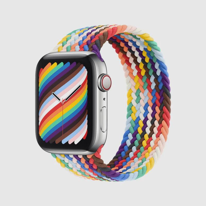 苹果宣布推出两款新的Apple Watch Pride Edition表带