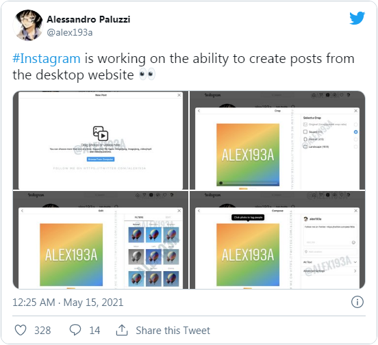 Instagram正内测为Web浏览器用户提供上传编辑和发布功能