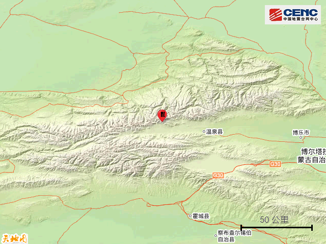 新疆博尔塔拉州温泉县发生31级地震