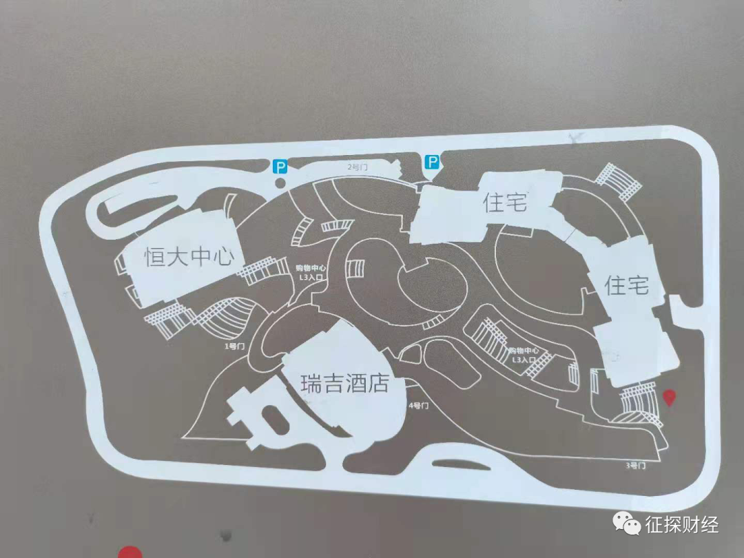 位于成都市中心恒大广场的平面示意图 海棠摄