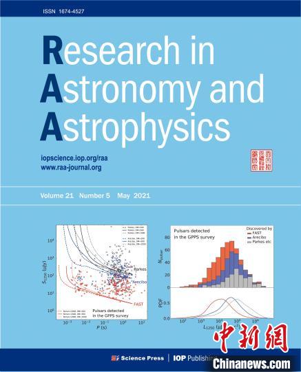 《天文和天体物理学研究》新一期封面。国家天文台 供图