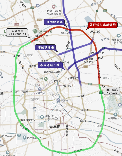 外环"拓圆"在为东部环内区域带来重大利好的同时,也从侧面说明,天津