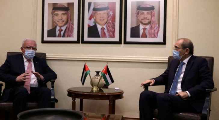 约旦外交大臣会见巴勒斯坦外长 强调将加强协作捍卫巴勒斯坦民众权利
