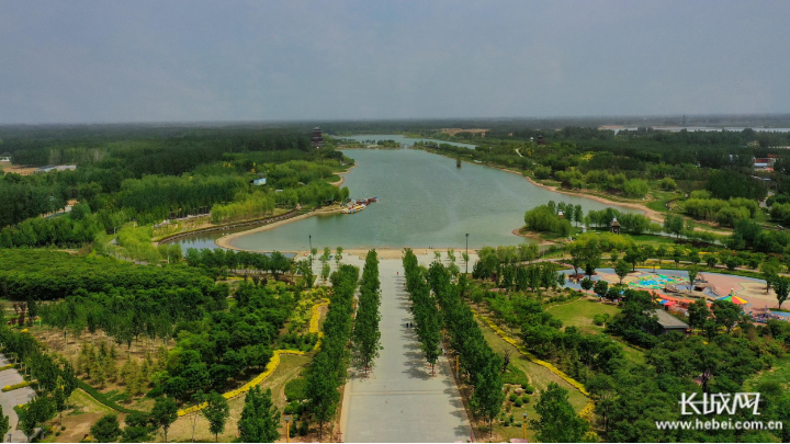 阜城湖公园建设成效.