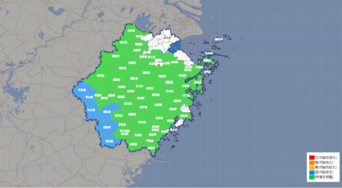 浙江省水文管理中心发布山洪灾害蓝色预警