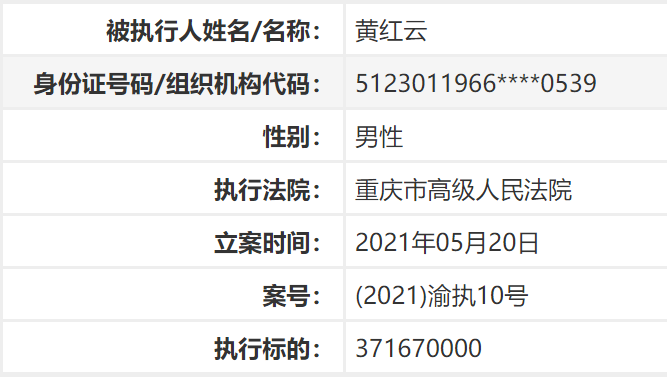 　　▲来源：中国执行信息公开网