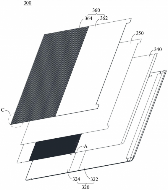 OPPO公开“柔性显示组件”相关专利，可提高对柔性显示屏的支撑强度