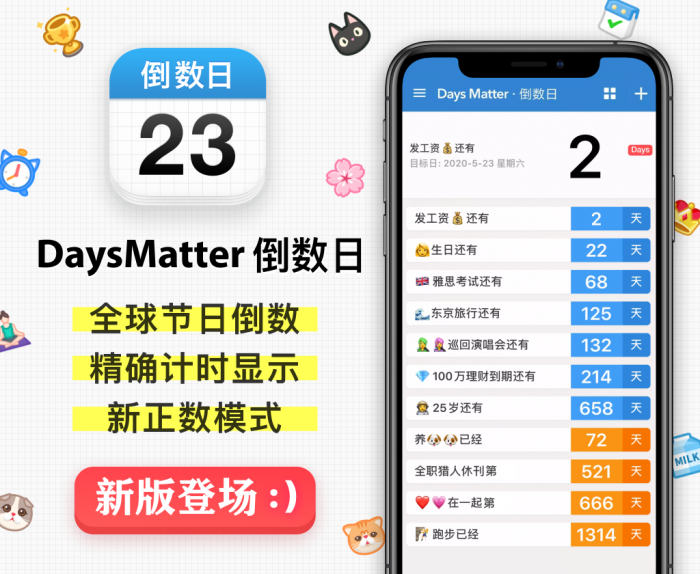 不再忘记重要节日：《倒数日·Days Matter》新版发布