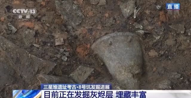 三星堆8号坑灰烬层出土碎片文物1800件 推测下面有青铜器埋藏层