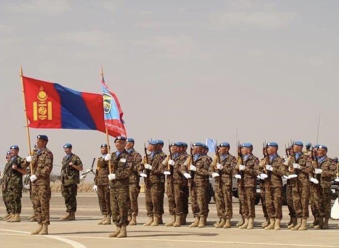 △截至目前，蒙古国武装力量共参加了17项联合国维持和平行动（图片来源：蒙古国国防部官网）