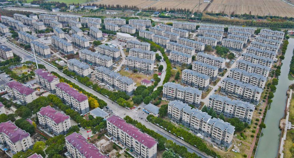 松江区小昆山镇最后一期动迁安置房加紧建设万余农民将洗脚上楼搬进集