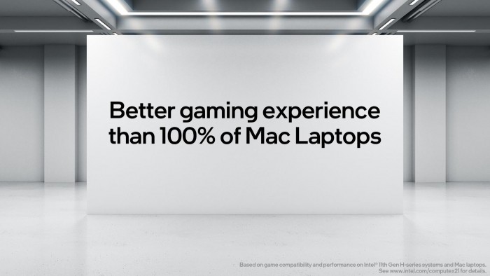 英特尔：相比Mac笔记本 我们能提供100%更好的游戏体验