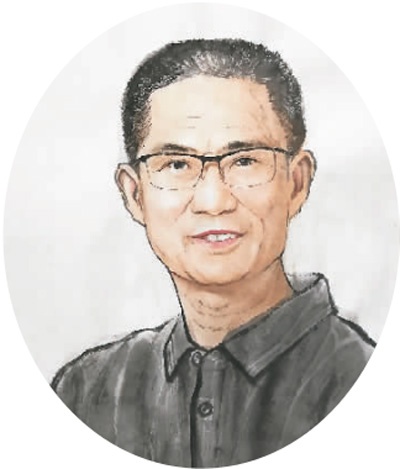 　　廖建新肖像画。　　本栏目画家 张武昌绘