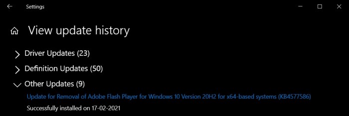Windows 10的更新系统将在今年7月彻底删除Flash Player