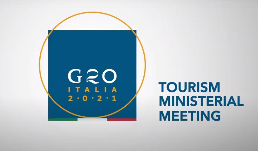 g20旅游部长会议标志(会议视频截图)