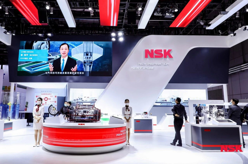 NSK于上海车展展台（图片来源：NSK）