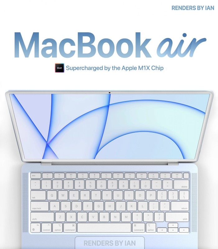 设计师分享2021款MacBook Air概念渲染图 比官方产品更加养眼