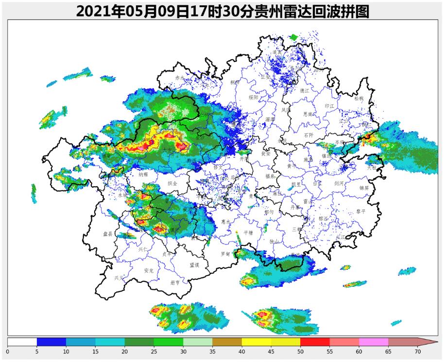 贵州发布雷电黄色预警 已出现2站大暴雨23站暴雨
