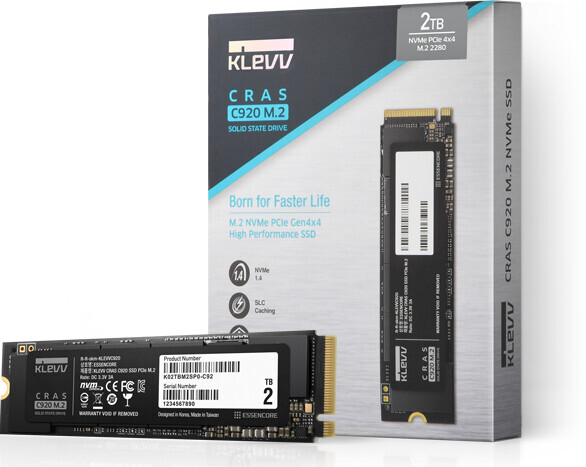 科赋推出CRAS C920与C720系列M.2 NVMe固态硬盘