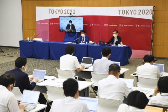 东京奥组委举办发布会（图源：日媒）