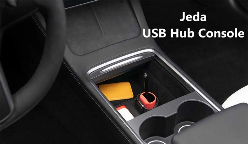 Jeda为特斯拉推出新款USB集线器控制台 支持手机、耳机等各种设备无线充电