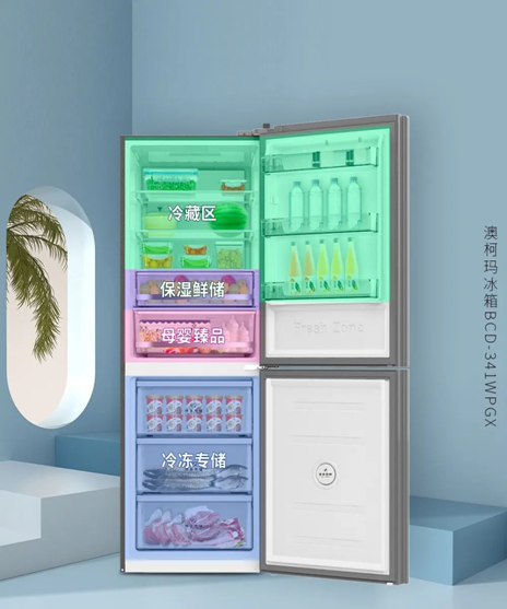 精细分区大容量，澳柯玛大两门冰箱上市