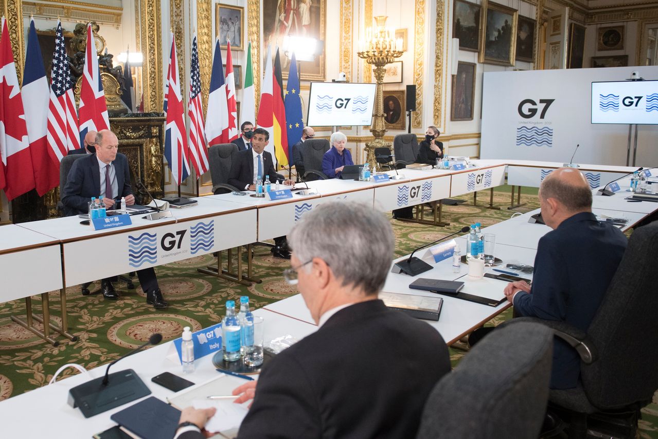 G7就全球最低企业税率达成一致 图自华尔街日报