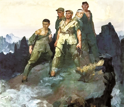 《狼牙山五壮士》(油画)詹建俊1959年中国国家博物馆