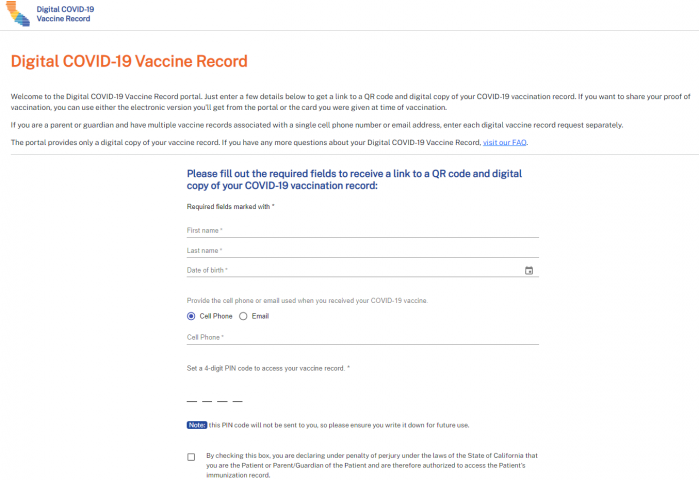 加州推出数字COVID-19疫苗卡 但不是所谓的“疫苗护照”