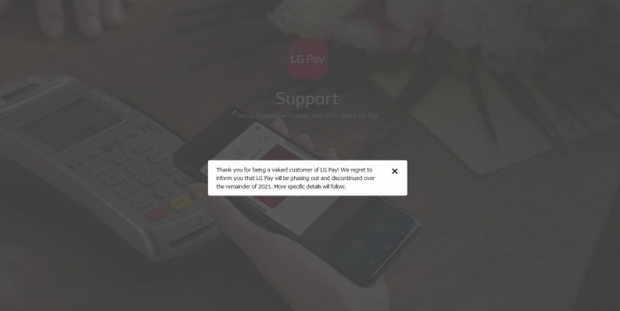 放弃手机业务之后 LG Pay也将在年内停止支持