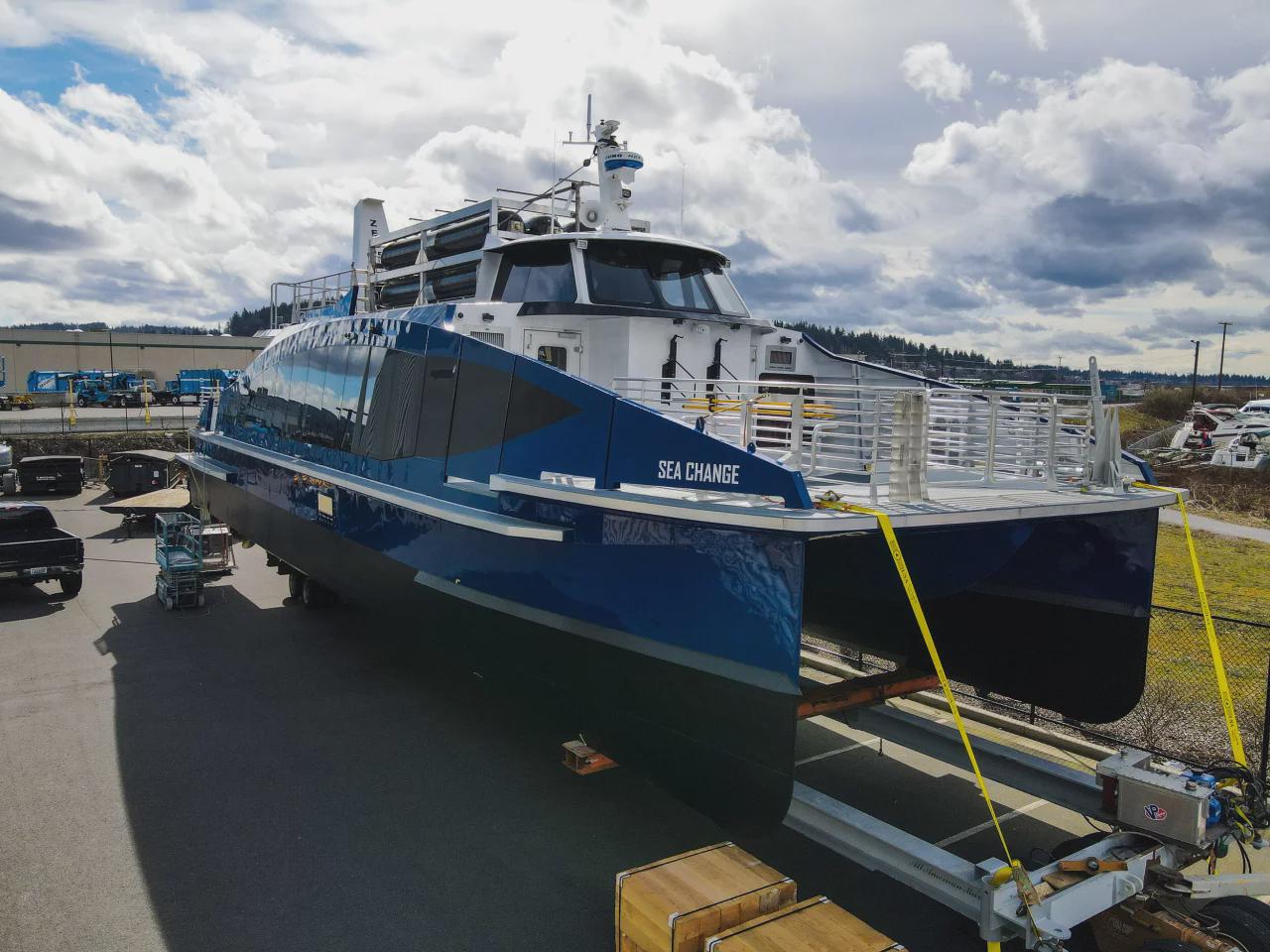世界上第一艘商用氢燃料电池渡轮“海洋变革号”建造完成度达到98%