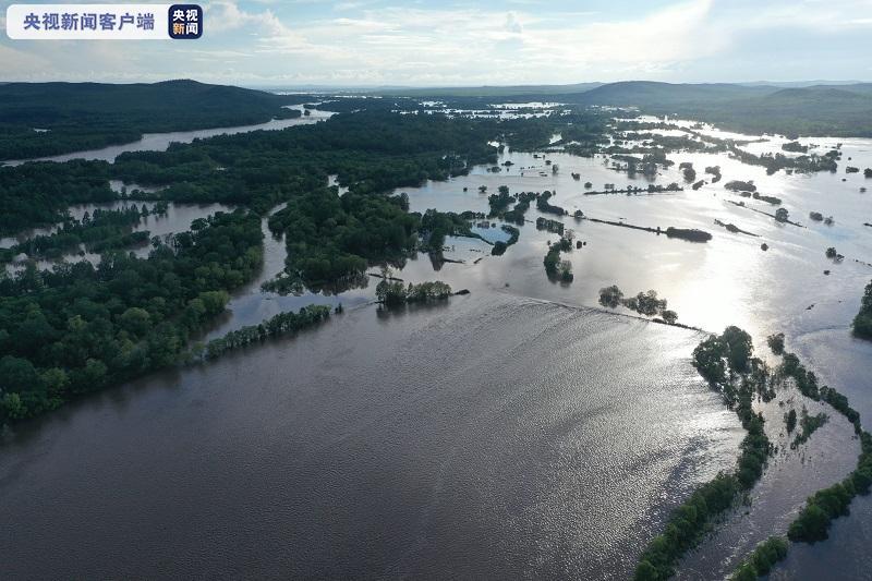 ​黑龙江呼玛县河流水位持续上涨 部分村庄出现内涝