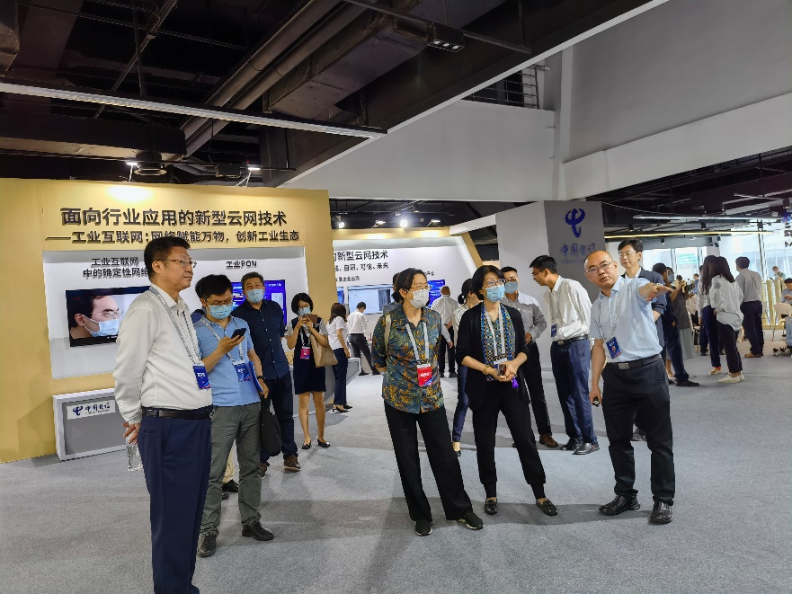 陈左宁副院长参观中国电信展区