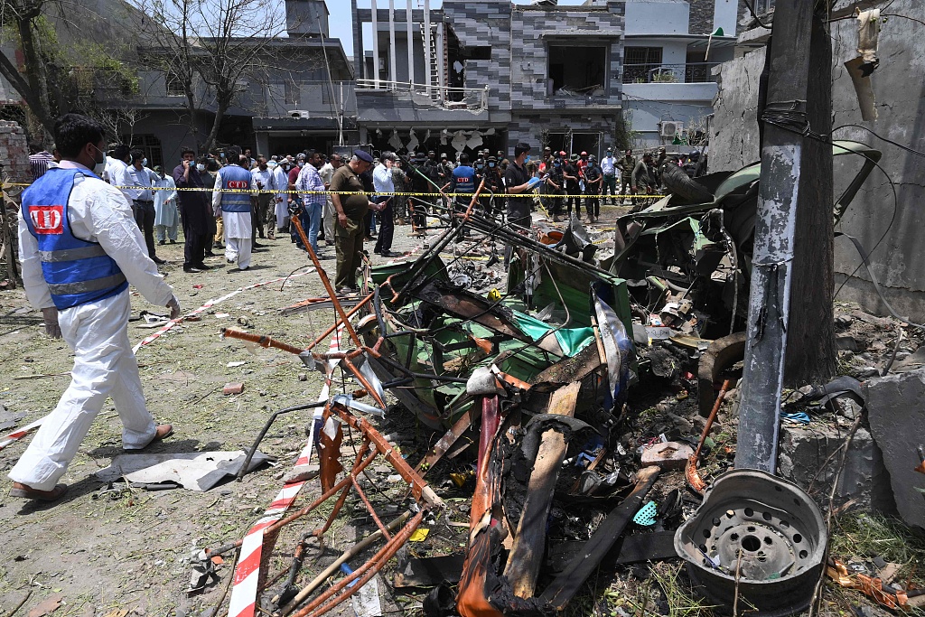 巴基斯坦拉合尔爆炸现场