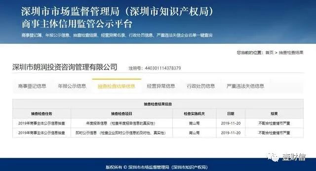 （截图来自深圳市市场监督管理局官网）