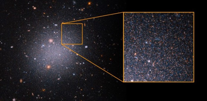 科学家利用哈勃数据证实奇怪的“幽灵”星系缺乏暗物质