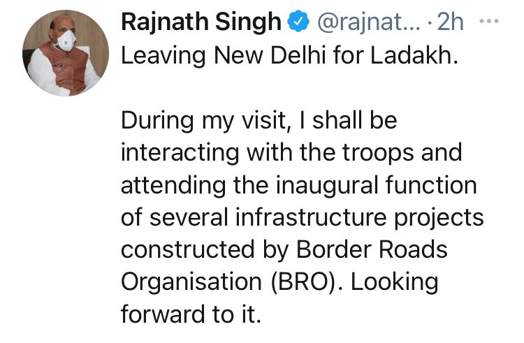 印度防长自撤军后首次前往中印边境，还称自己“迫不及待”