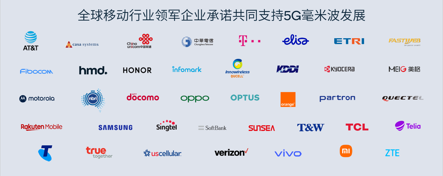 全球移动行业领军企业承诺共同支持5G毫米波发展