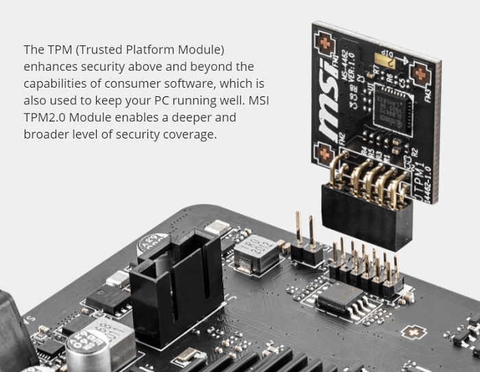 微星提供的 TPM 2.0 模块