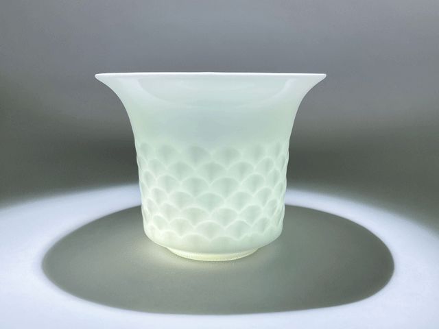 非遗雕刻绝美青白瓷盖碗,明如镜,声如磬!