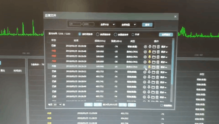 　在以往考试中，截获过的“答案”传输信号。石家庄无线电管理局/供图
