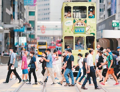 　　图为香港街景。　　中新社记者　张　炜摄　　