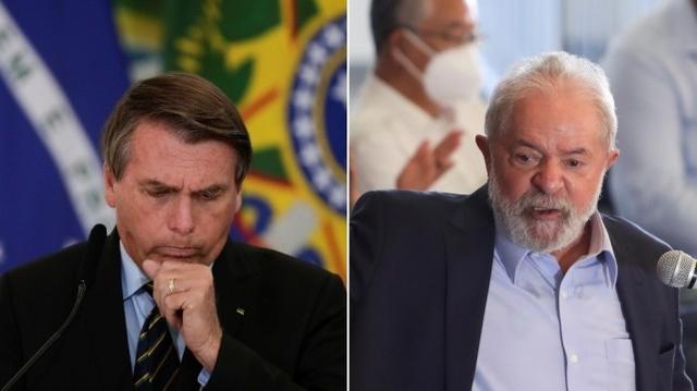 资料图：巴西总统博索纳罗和前总统卢拉