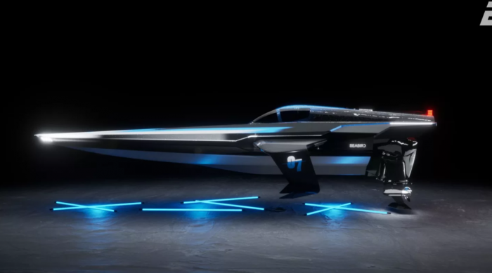 [图]未来派水翼电动快艇Racebird将在E1系列赛事中亮相