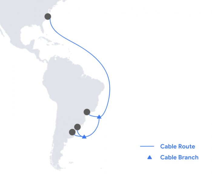 Google宣布在美国和阿根廷之间铺设Firmina海底电缆