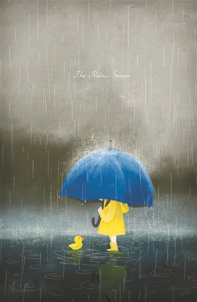 我没言语,心里却欢喜地说,现在的我很喜欢下雨天呢.