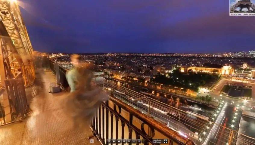 在埃菲尔铁塔俯瞰巴黎. 图片来自：B 站@柠檬家的柚子茶茶