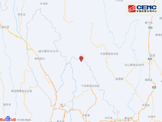 云南丽江市宁蒗县发生5.5级地震，震源深度10千米